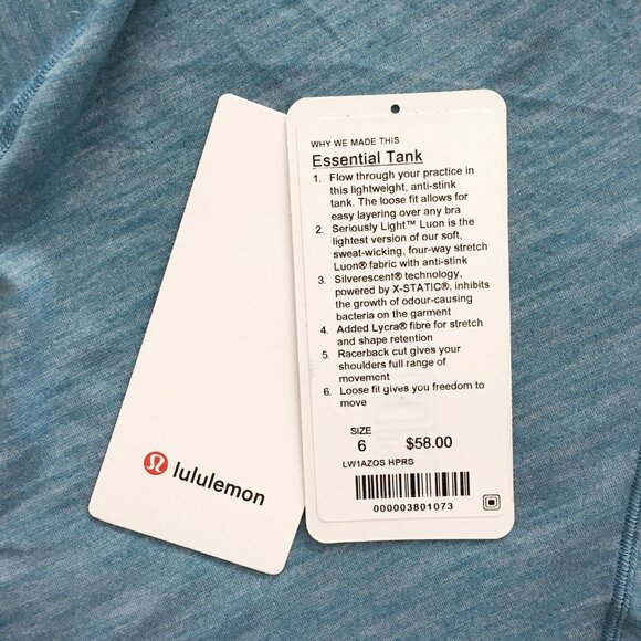 Lululemon Essential Tank in Heathered Persian Blue - Picture 11 of 11